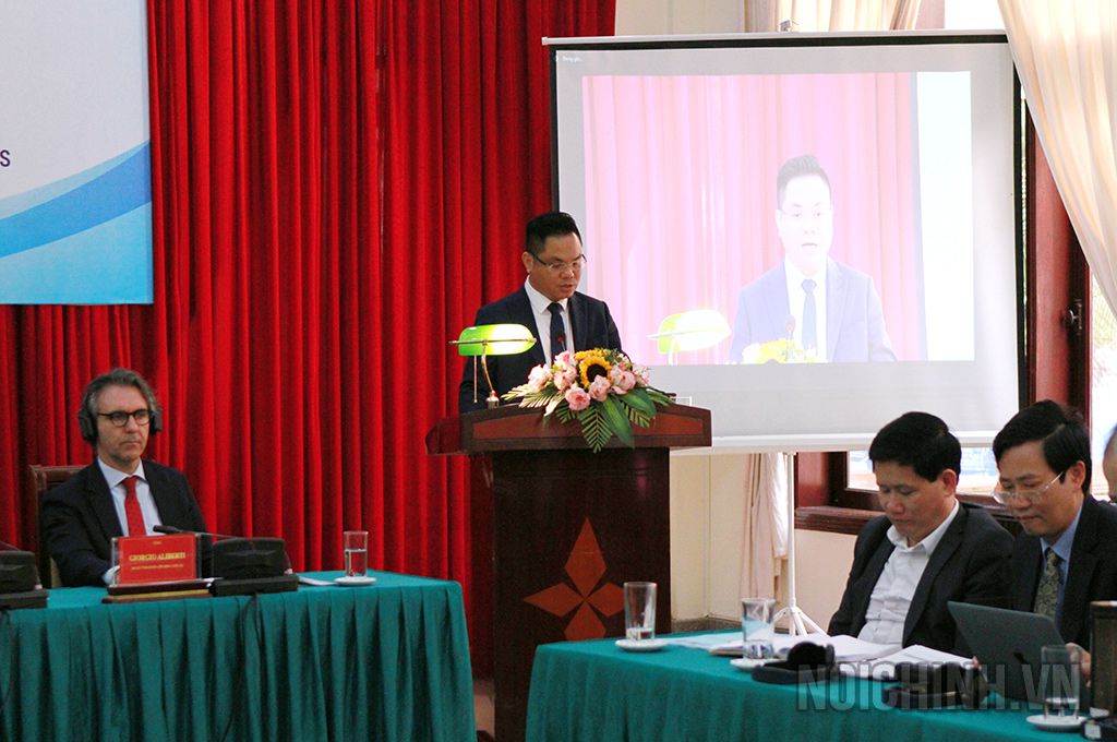Luật sư Nguyễn Thanh Hà - Chủ tịch Công ty Luật SB Law tham luận tại Hội thảo